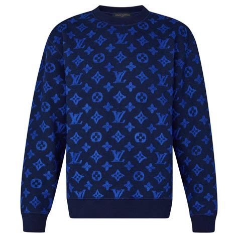 louis vuitton monogram jumper blue|louis vuitton men's jackets.